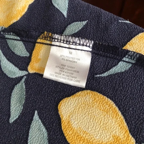 Pink Rose Adorable Lemons Flowy Swing Tank Top w/Adjustable Straps M - Picture 6 of 15